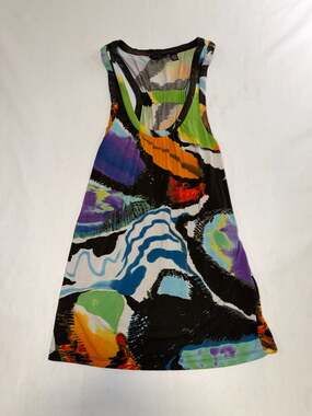 Ted Baker London Abstract Artist Print Sleeveless Viscose Tank Top Size 1